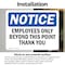 Signmission Employees Only Beyond This Point Thank You OSHA Notice Sign, Vinyl Decal, 10in W x 7in L, 2PK OS-2PACK-NS-D-710-L-11989 - alternate 5